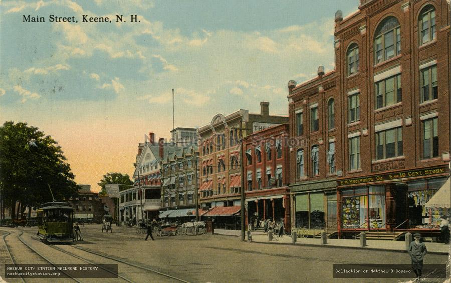 Postcard: Main Street, Keene, New Hampshire